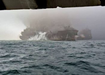 Petrolierul american Stena Immaculate, incendiat după impactul cu un cargou portughez