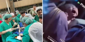 Copil născut pe stradă, după cutremur