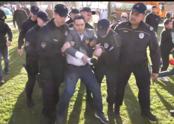 Protest de amploare la Belgrad