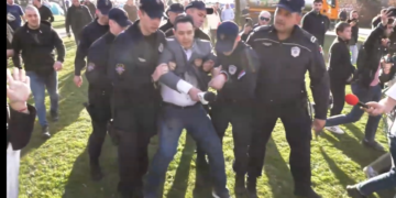 Protest de amploare la Belgrad