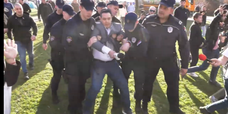 Protest de amploare la Belgrad