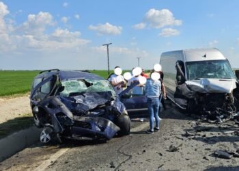 Daună totală! Ce a rămas în urma impactului!