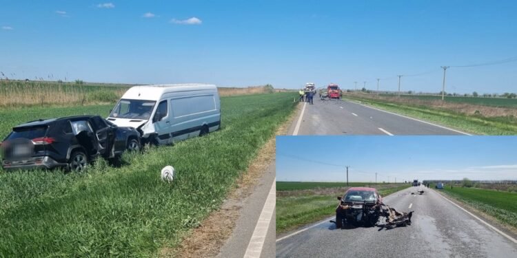 Accident grav cu patru vehicule implicate pe un drum european