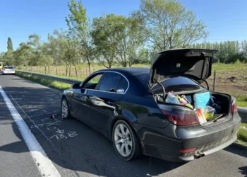 A oprit pe banda de urgență și a fost spulberat de un camion