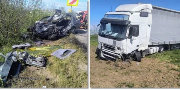 O femeie a murit, iar doi copii sunt în stare gravă