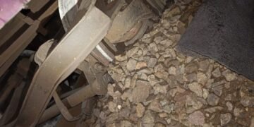 Vagon deraiat la Turceni