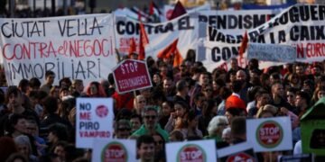 Criza severă a locuințelor a scos spaniolii în stradă