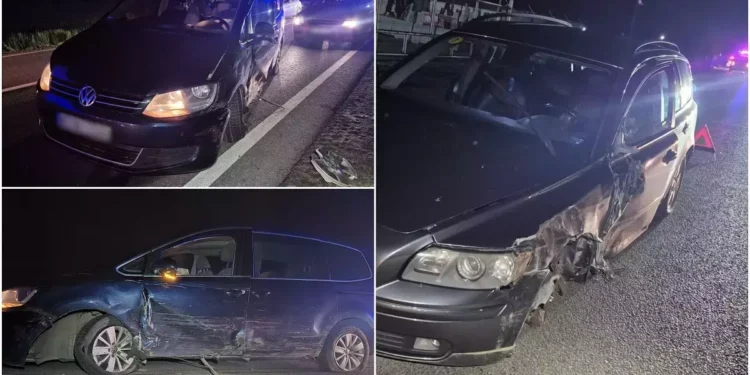 Doi adulți și șase copii, la spital după un impact violent