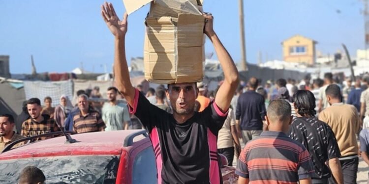 Haos la un centru de distribuţie de alimente din Gaza