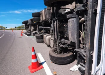 Un camion cu fise s-a răsturnat. 14 ore a durat recuperarea banilor!