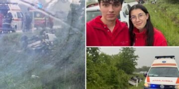 Eroi pe ploaie torențială: Doi voluntari ai Crucii Roșii salvează vieți la un accident teribil