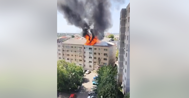 Incendiu devastator în Slatina