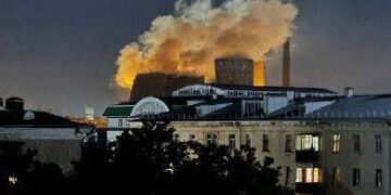 Fabrică de azot rusească, aruncată în aer