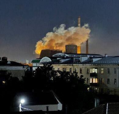 Fabrică de azot rusească, aruncată în aer