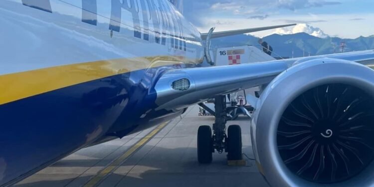 A murit aspirat de motorul unui avion