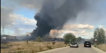 Incendiu lângă Rovinari