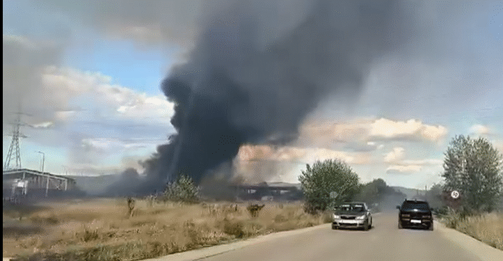 Incendiu lângă Rovinari