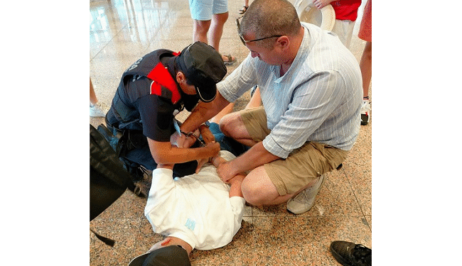 Ce a făcut un jandarm român la Barcelona