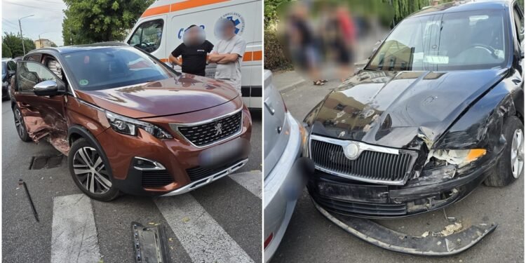 Accident cu trei mașini pe Bulevardul Tineretului din Craiova. Cine l-a provocat!