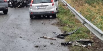 Accident pe centura municipiului Târgu Jiu: două mașini serios avariate