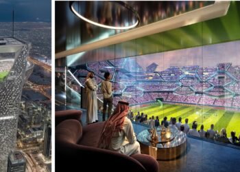 Stadion construit la peste 350 m deasupra solului