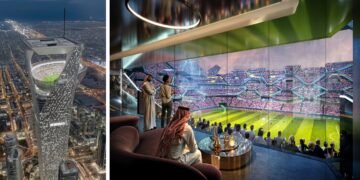 Stadion construit la peste 350 m deasupra solului