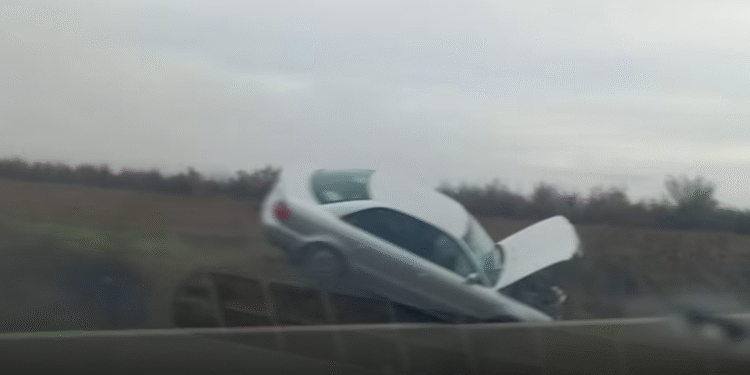 Mașină avariată după ce i-a sărit o căprioară în față