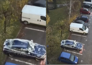 Mașină „împachetată” cu mesaje jignitoare în Târgu Jiu! Răzbunare în parcare sau regie pentru Facebook?