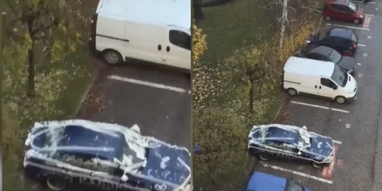 Mașină „împachetată” cu mesaje jignitoare în Târgu Jiu! Răzbunare în parcare sau regie pentru Facebook?