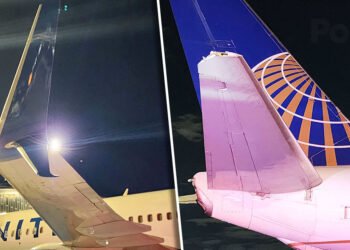 Două avioane United Airlines s-au lovit pe pistă în mijlocul haosului provocat de vremea extremă 🌪️