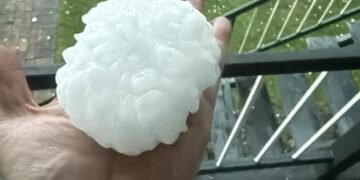 Grindină uriașă în Australia