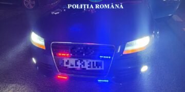 Șofer de 18 ani, prins cu „mașină de poliție” falsă în trafic! Girofare, sirene și… zero acte la el