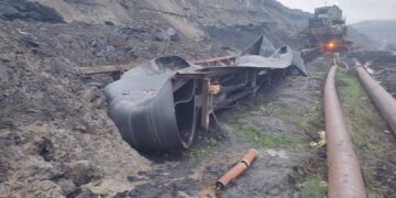 Alunecare de teren la Cariera Tismana