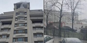 Incendiu la Ministerul Finanțelor, pompierii au intervenit de urgență