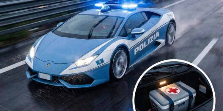 Poliția are Lamborghini, dar nu ca să urmărească vitezomani