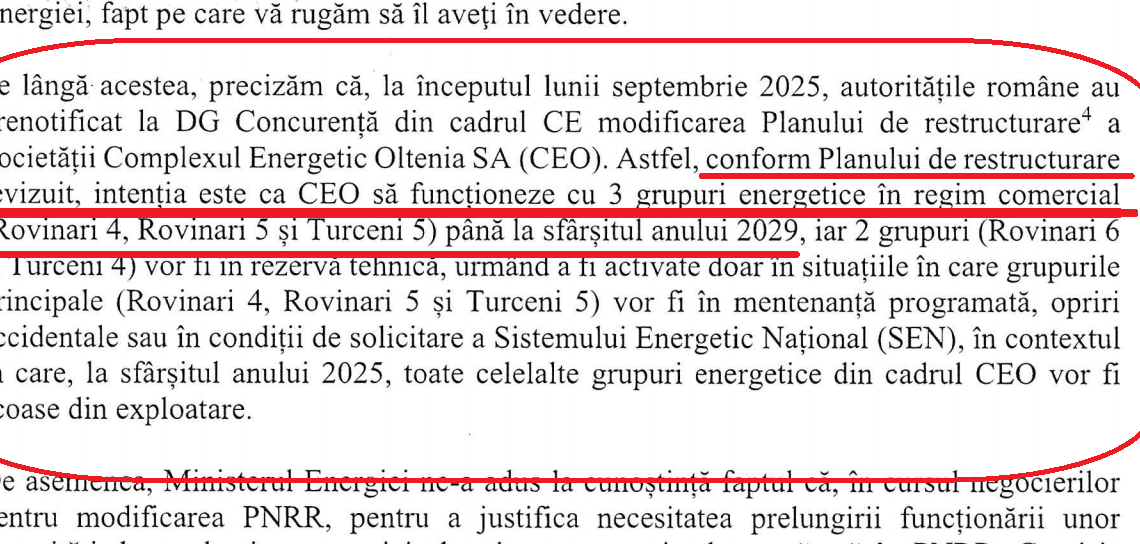 Veste proastă pentru minerii și energeticienii din CE Oltenia