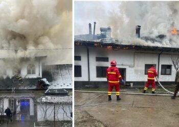 🔥 FLĂCĂRI LA MĂNĂSTIRE! Chilii cuprinse de foc la Strâmba Jiu – intervenție de amploare a pompierilor din Gorj
