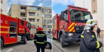 Explozie la parterul unui bloc