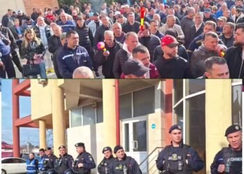 Mobilizare mare de mineri și de jandarmi