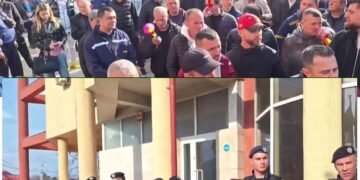 Mobilizare mare de mineri și de jandarmi