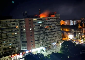 Dronă prăbușită pe un bloc din Galați