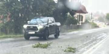 Furtună cu grindină în Gorj