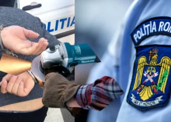 A fugit încătușat de polițiști, iar prietenii i-au tăiat cătușele cu flexul