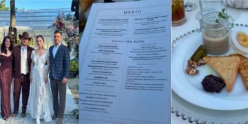 Nuntă de lux la Turceni! Ion Iordache, socru mare la petrecerea cu pălării de cowboy, mistreț la proțap și meniul care i-a pus pe invitați pe gânduri