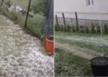 Grindina a acoperit totul în câteva minute