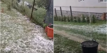 Grindina a acoperit totul în câteva minute