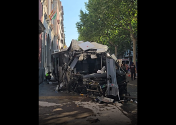 Autocar scăpat de sub control