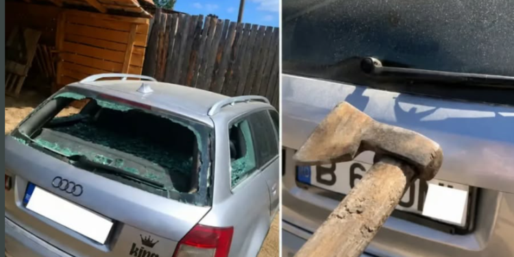 O adolescentă furioasă a distrus mașina celui care a lăsat-o gravidă