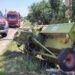 A zburat de pe tractor după impactul cu un BMW