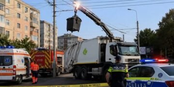 A murit electrocutat în timp ce ridica un tomberon de gunoi
